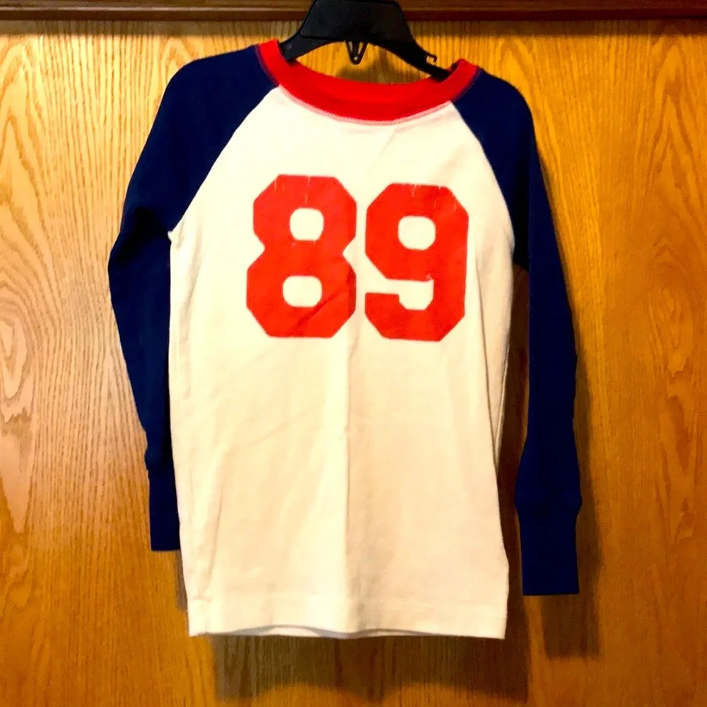 Gap Kids boy’s size 6 pajama baseball tee sleep shirt soft cotton EUC